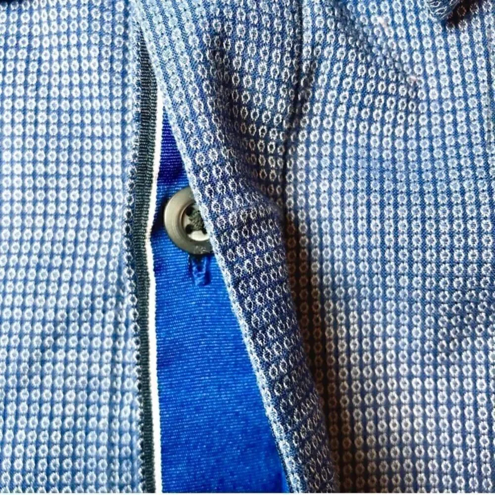Banana Republic Slim Fit Dress Shirt with Hidden Button Detail in Blue Men’s L